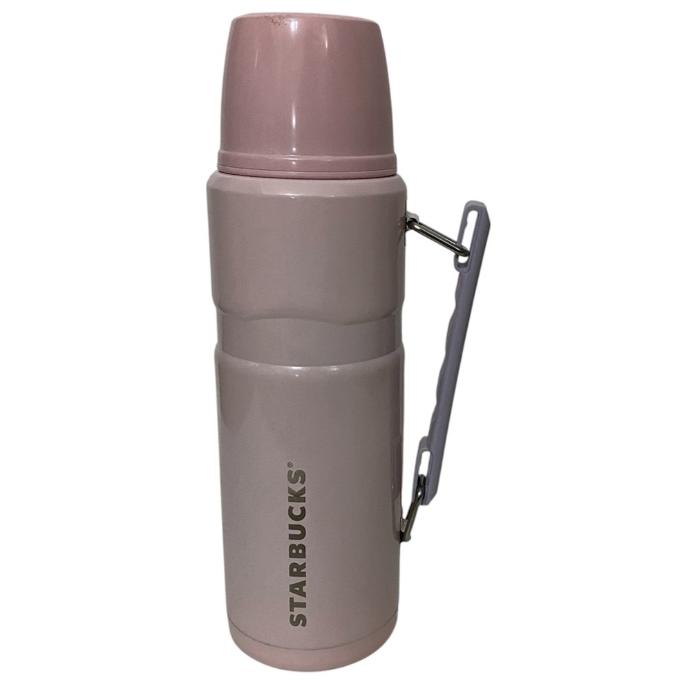 Starbucks Blush Travel Thermos Stainless Steel Korea Handle 40 oz